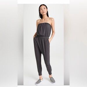 Spiritual Gangster Charcoal Strapless Jumpsuit